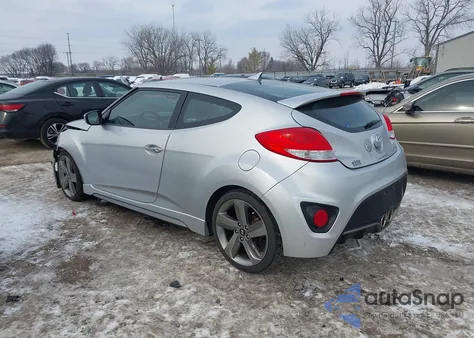 2013 Hyundai Veloster Turbo W/Blue z USA, uszkodzony, nr VIN KMHTC6AE4DU096095